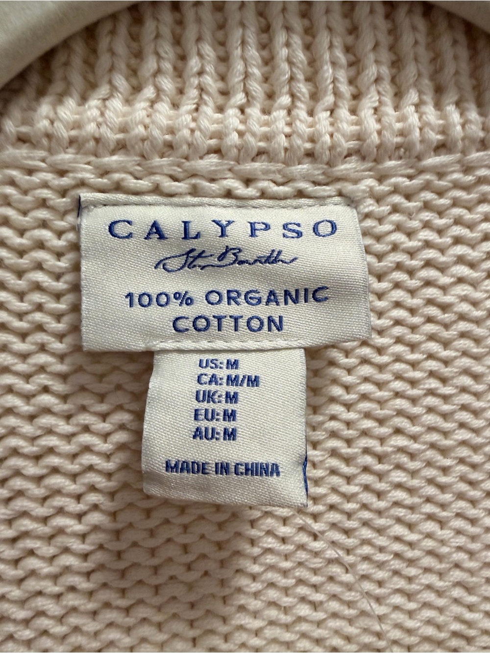 Calypso St. Barth Cream and Black Striped Collared Knit Sweater - Picture 2 of 6